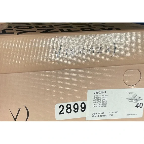 Anthropologie x Vicenza Metallic Braided Gold Sandals NWT SZ 9 - Picture 13 of 14